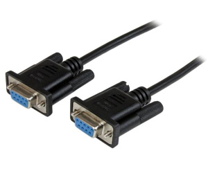 StarTech.com Câble null modem série DB9 RS232 de 2m - Cordon série DB9 vers DB9 - F/F - Noir