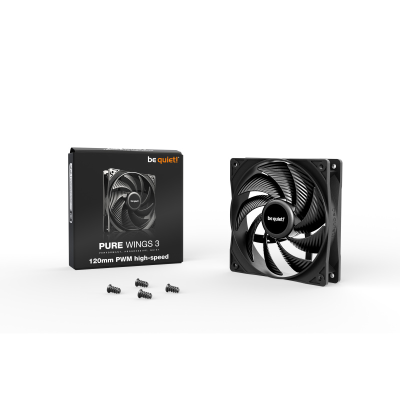 be quiet! Pure Wings 3 120mm PWM high-speed Boitier PC Ventilateur 12 cm Noir 1 pièce(s)