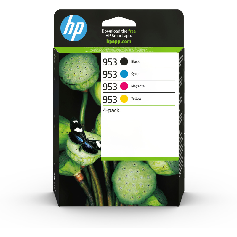 HP 953 Pack de 4 cartouches d'encre Noir/Cyan/Magenta/Jaune authentiques