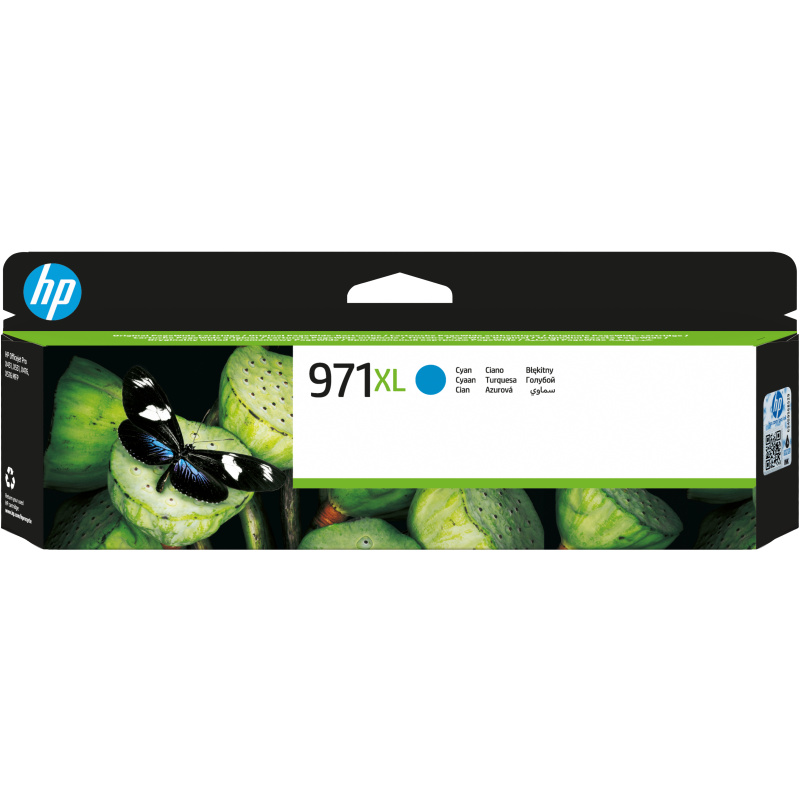 HP 971XL cartouche d'encre cyan grande capacité authentique