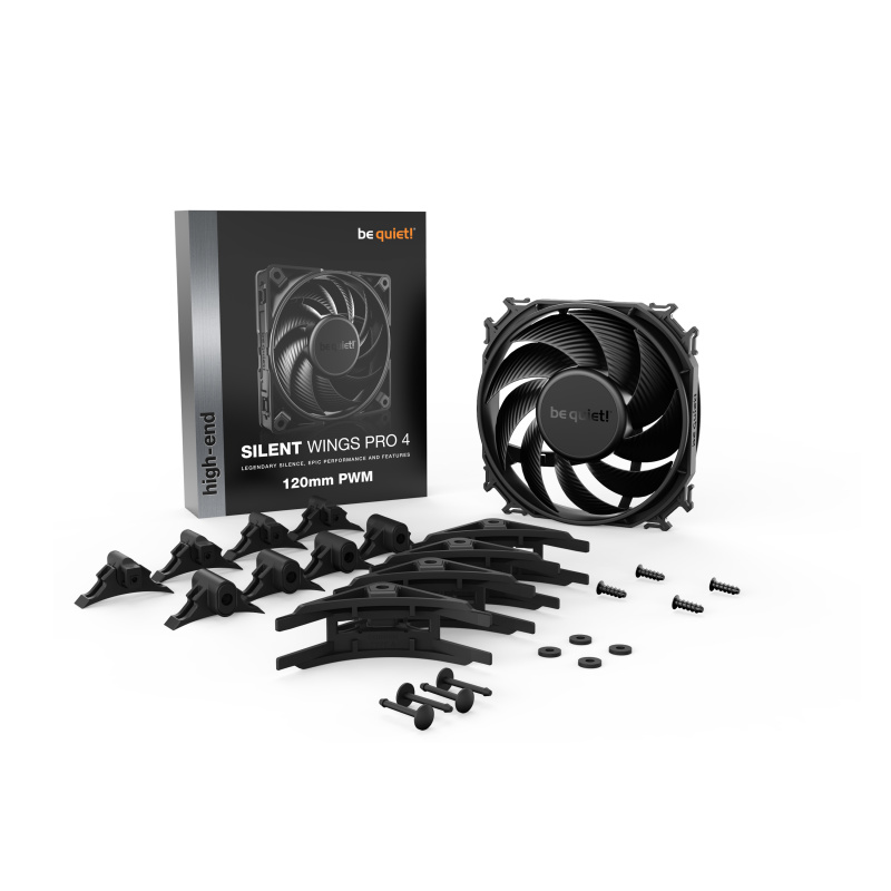 be quiet! SILENT WINGS PRO 4 | 120mm PWM Boitier PC Ventilateur 12 cm Noir 1 pièce(s)