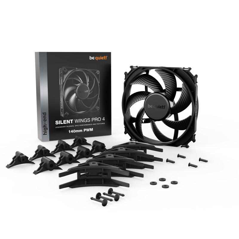 be quiet! SILENT WINGS PRO 4 | 140mm PWM Boitier PC Ventilateur 14 cm Noir 1 pièce(s)