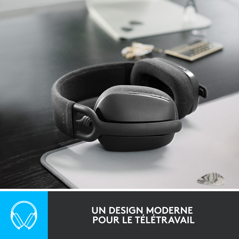 Logitech Zone Vibe 100 Casque Sans fil Arceau Appels/Musique Bluetooth Graphite