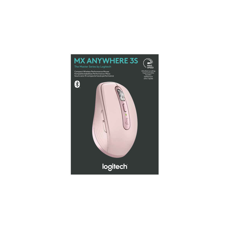 Logitech MX Anywhere 3S souris Bureau Droitier RF sans fil + Bluetooth Laser 8000 DPI