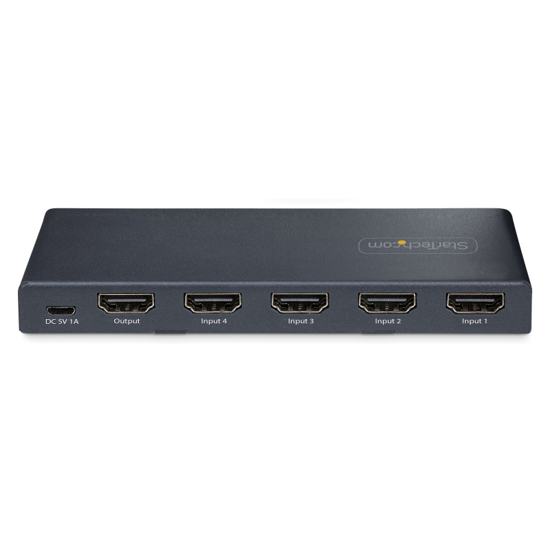 StarTech.com Switch HDMI 8K à 4 ports - Switch HDMI 2.1 4K 120Hz HDR10+, 8K 60Hz UHD - Commutateur/Switch HDMI 4 In 1 Out - Commutation de Source Auto/Manuelle - Adaptateur d'Alimentation et Télécommande Inclus