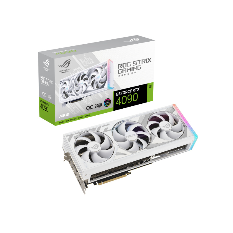 ASUS ROG -STRIX-RTX4090-O24G-WHITE NVIDIA GeForce RTX 4090 24 Go GDDR6X