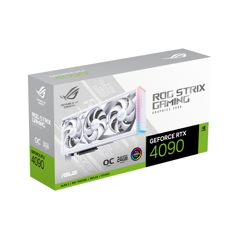 ASUS ROG -STRIX-RTX4090-O24G-WHITE NVIDIA GeForce RTX 4090 24 Go GDDR6X