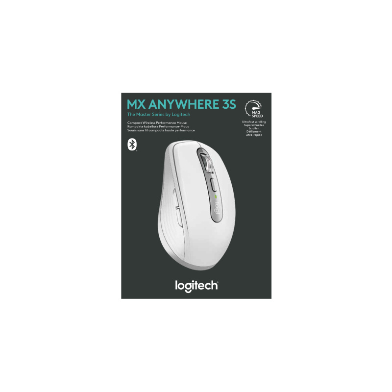 Logitech MX Anywhere 3S souris Bureau Droitier RF sans fil + Bluetooth Laser 8000 DPI