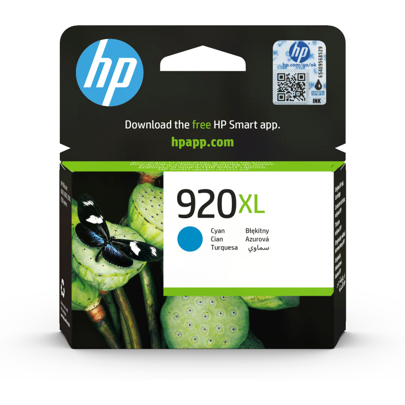 HP 920XL cartouche d'encre cyan grande capacité authentique