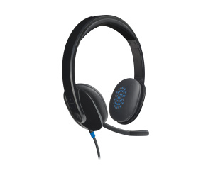 Logitech H540 USB Computer Headset Avec un son haute définition et des commandes sur l'oreillette