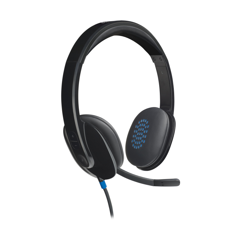 Logitech H540 USB Computer Headset Avec un son haute définition et des commandes sur l'oreillette