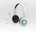 Logitech Wireless Headset for iPad Casque Sans fil Arceau Appels/Musique Bluetooth Bleu, Blanc