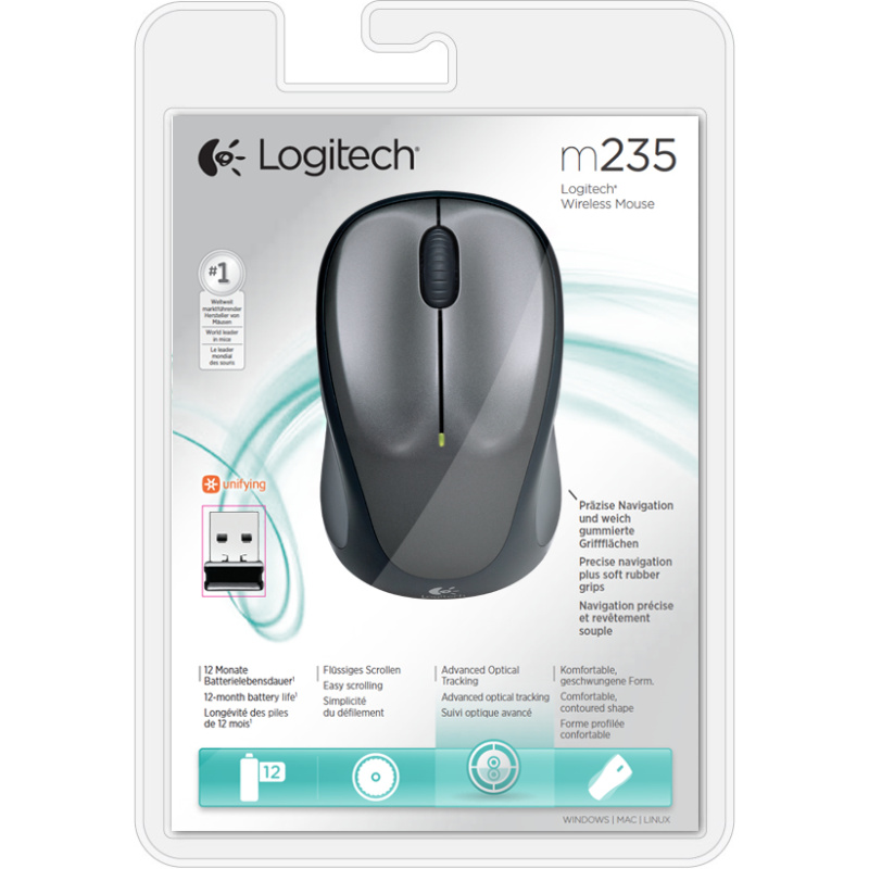 Logitech M235 souris Bureau Ambidextre RF sans fil Optique 1000 DPI