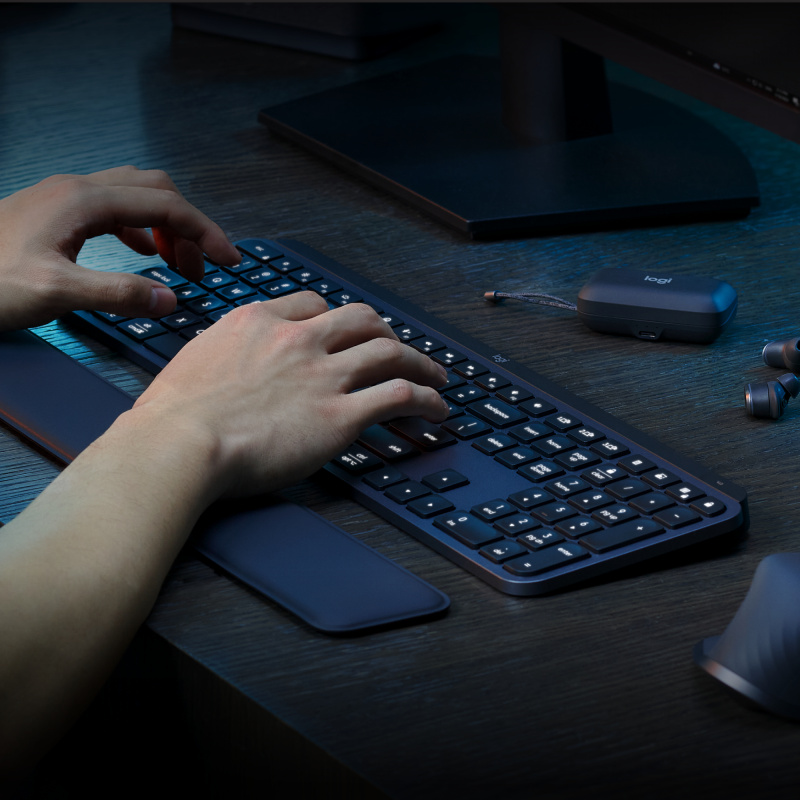 Logitech MX Keys S Combo clavier Souris incluse Bureau RF sans fil + Bluetooth AZERTY Belge Graphite