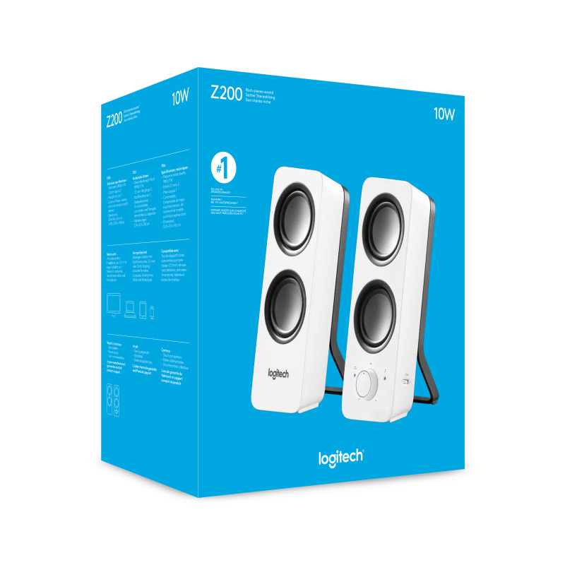 Logitech Z200 haut-parleur Blanc Avec fil 5 W