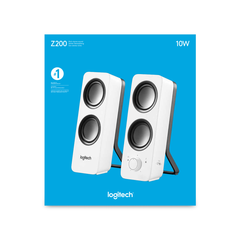 Logitech Z200 haut-parleur Blanc Avec fil 5 W