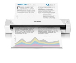 Brother DS-720D scanner Alimentation papier de scanner 600 x 600 DPI A4 Blanc