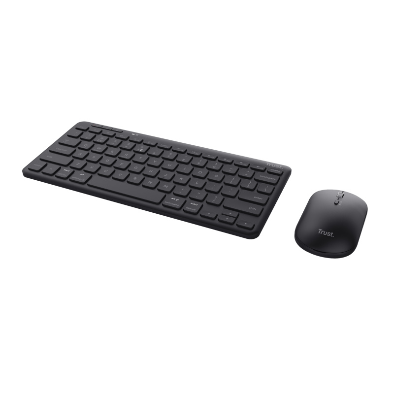 Trust Lyra clavier Souris incluse Bureau RF sans fil + Bluetooth AZERTY Français Noir