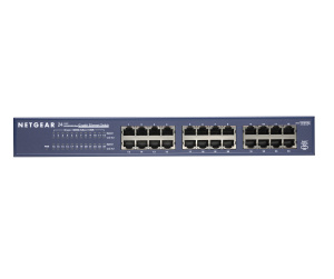 NETGEAR JGS524 Non-géré Gigabit Ethernet (10/100/1000) Bleu