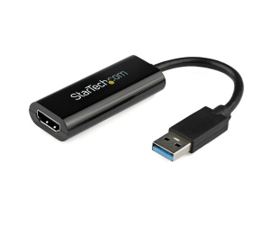 StarTech.com Adaptateur USB 3.0 vers HDMI - 1080p - Convertisseur d'Écran Slim/Compact USB Type-A vers HDMI pour Moniteur - Carte Vidéo et Graphique Externe - Noir - Windows Uniquement