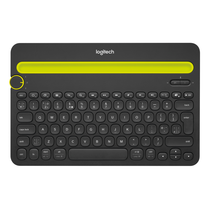 Logitech Bluetooth® Multi-Device Keyboard K480 clavier Universel AZERTY Français Noir