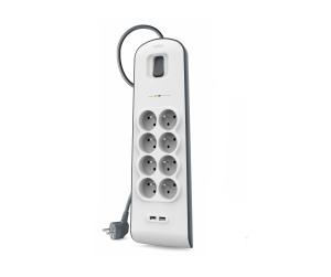 Belkin BSV804ca2M Blanc 8 sortie(s) CA 2 m