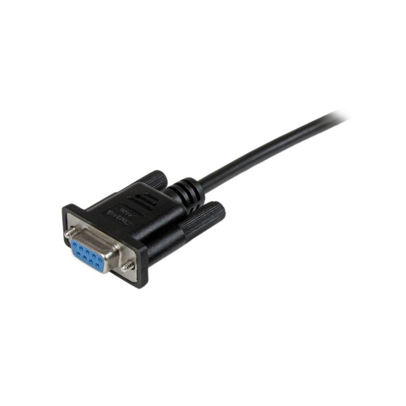 StarTech.com Câble null modem série DB9 RS232 de 2m - Cordon série DB9 vers DB9 - F/F - Noir