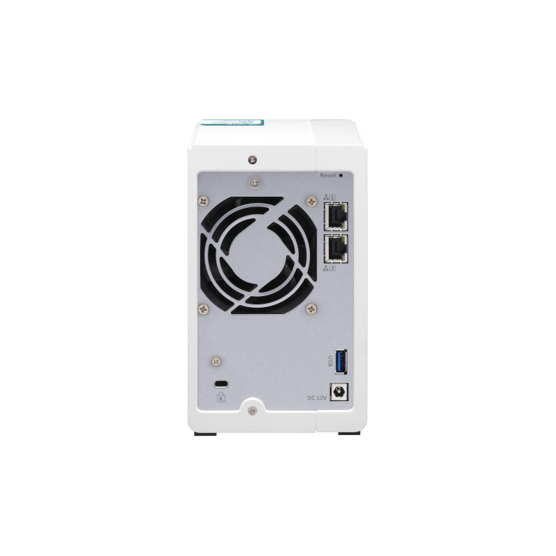 QNAP TS-231K serveur de stockage NAS Tower Ethernet/LAN Turquoise, Blanc Alpine AL-214