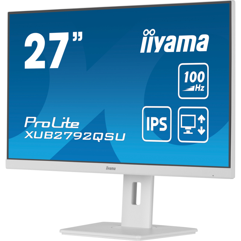 iiyama ProLite XUB2792QSU-W6 écran plat de PC 68,6 cm (27") 2560 x 1440 pixels Wide Quad HD LED Blanc