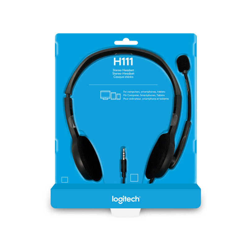 Logitech H111 Casque Avec fil Arceau Bureau/Centre d'appels Gris