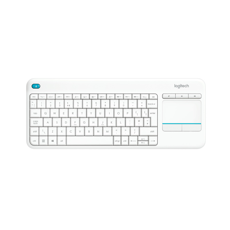 Logitech K400 Plus Tv clavier RF sans fil AZERTY Français Blanc