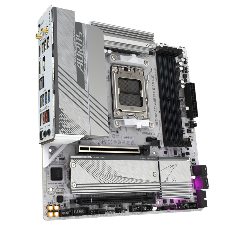 GIGABYTE B650M AORUS ELITE AX ICE carte mère AMD B650 Emplacement AM5 micro ATX