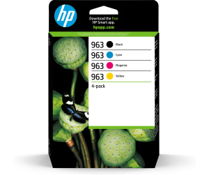 HP 963 Pack de 4 cartouches d'encre Noir/Cyan/Magenta/Jaune authentiques