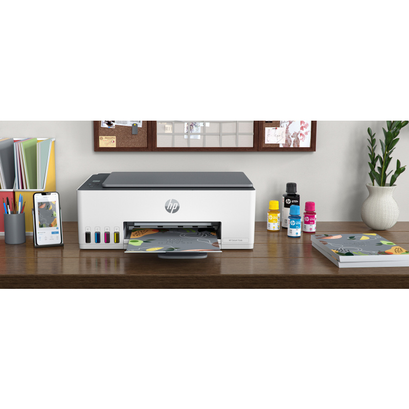 HP Smart Tank Imprimante Tout-en-un 580, Home and home office, Print, copy, scan, Wireless; High-volume printer tank; Print from phone or tablet; Scan to PDF