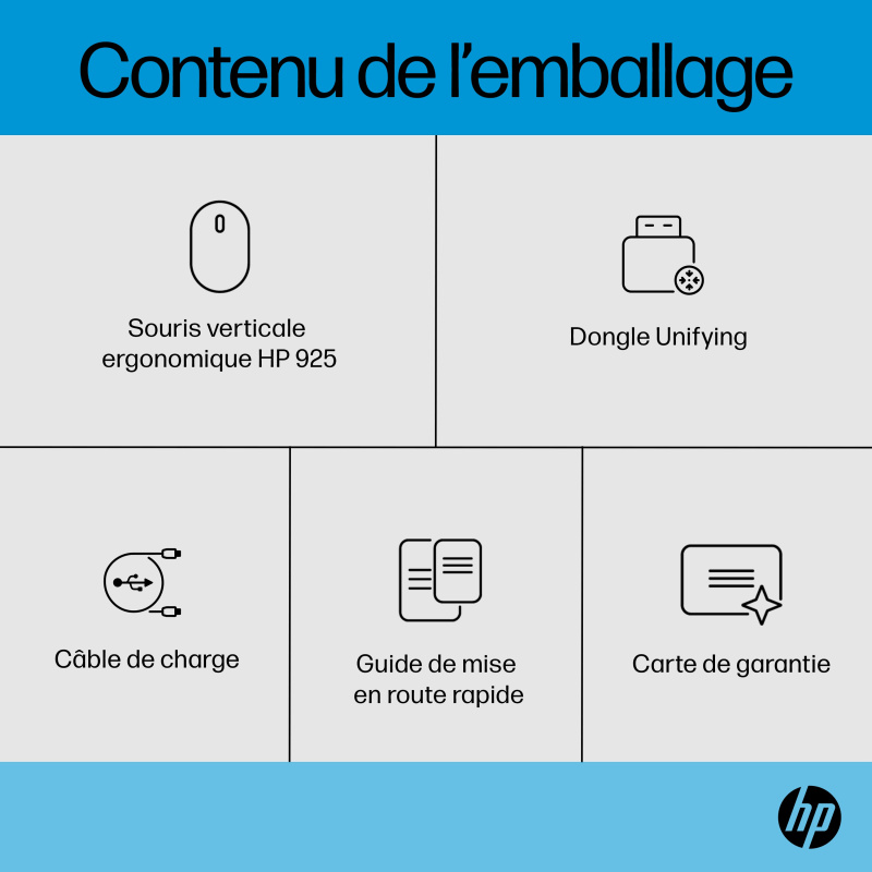 HP Souris verticale ergonomique 925