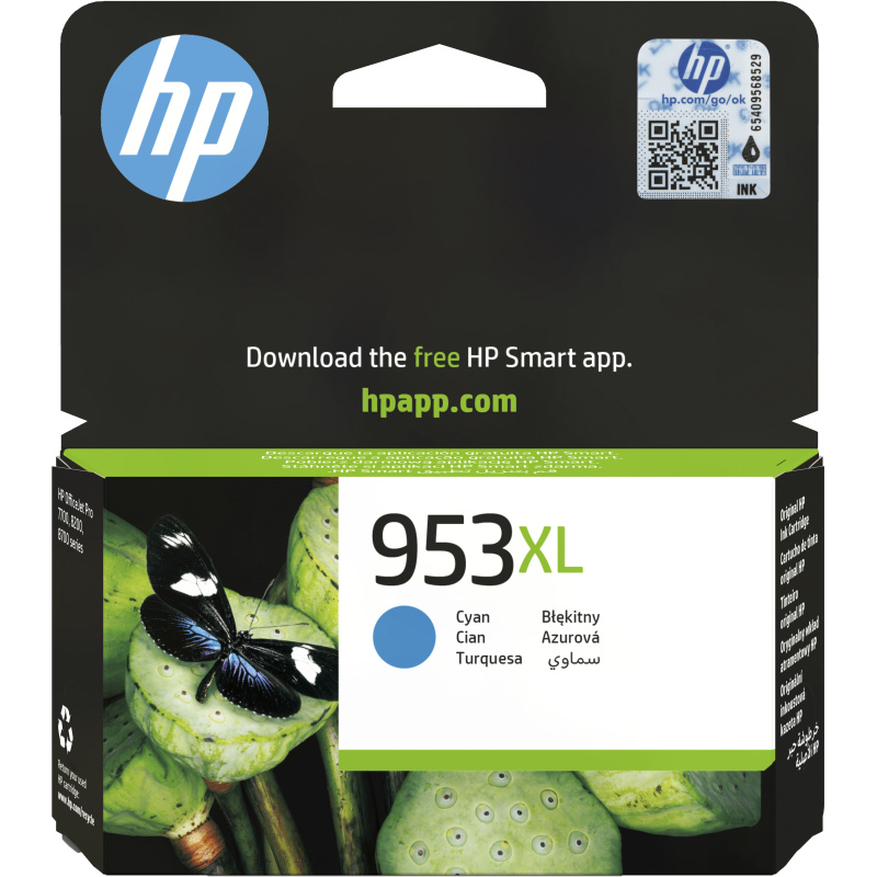 HP 953XL Cartouche d’encre cyan grande capacité authentique