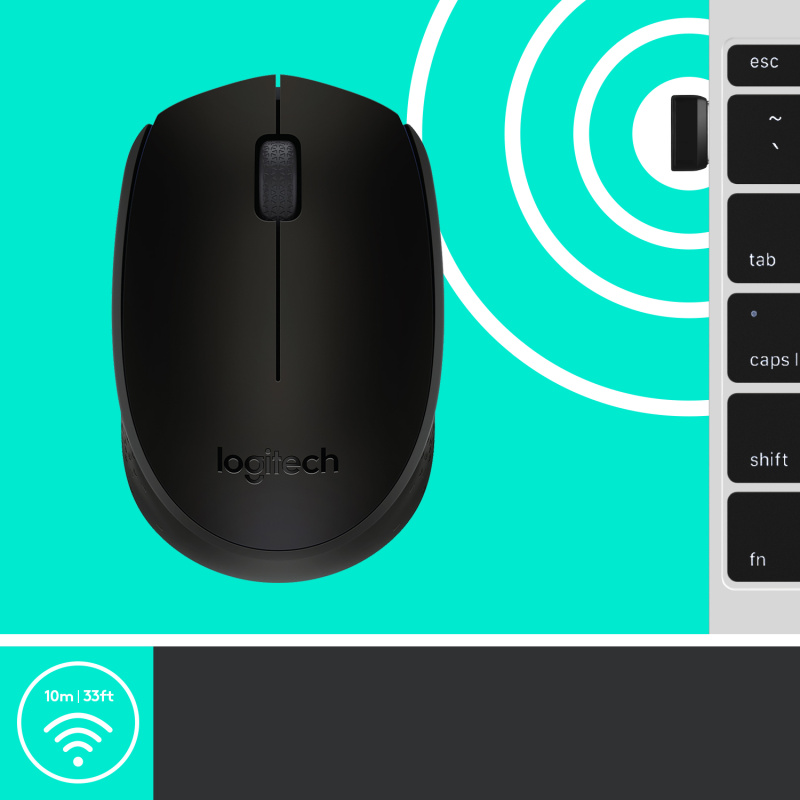 Logitech M171 souris Bureau Ambidextre RF sans fil Optique 1000 DPI