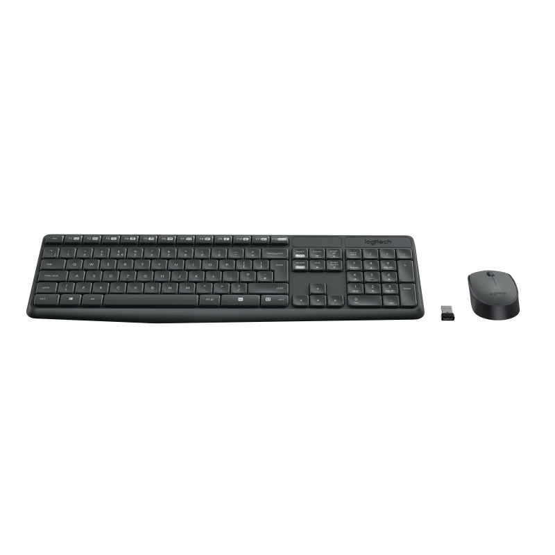 Logitech MK235 clavier Souris incluse USB AZERTY Français Gris