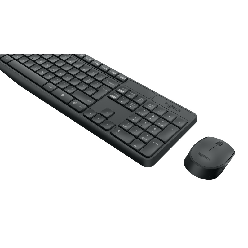 Logitech MK235 clavier Souris incluse USB AZERTY Français Gris