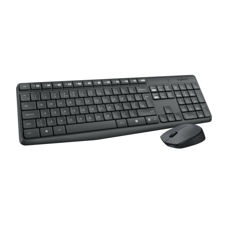 Logitech MK235 clavier Souris incluse USB AZERTY Français Gris