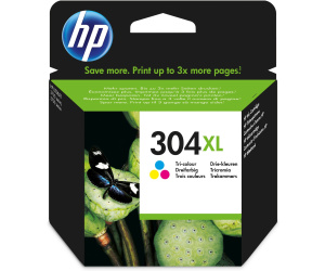 HP 304XL Cartouche d’encre trois couleurs grande capacité authentique