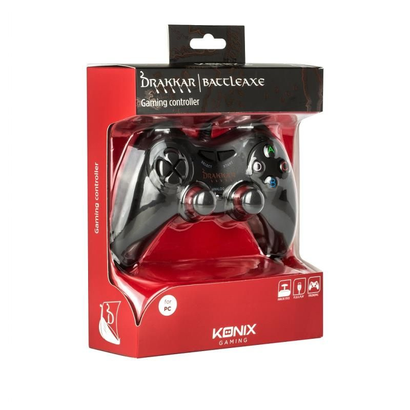 Konix Drakkar Battle Axe Noir USB Manette de jeu Analogique/Numérique PC