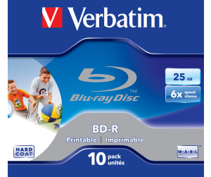 Verbatim BD-R SL 25GB 6x Printable 10 Pack Jewel Case 25 Go 10 pièce(s)