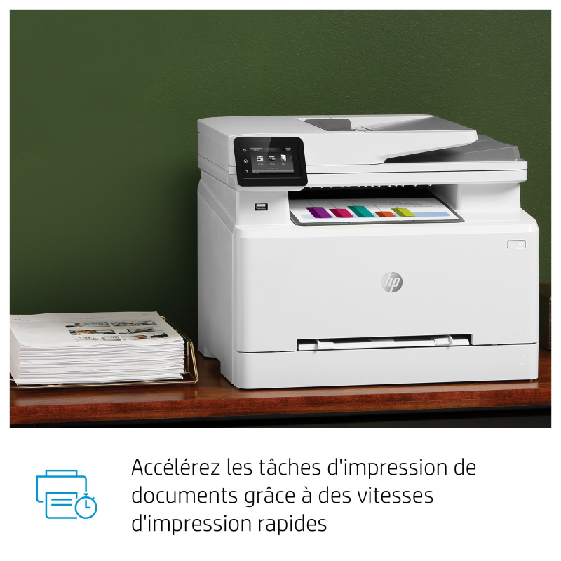 HP Color LaserJet Pro Imprimante multifonction M283fdw, Couleur, Imprimante pour Impression, copie, scan, fax, Impression USB en façade; Numérisation vers e-mail; Impression recto-verso; Chargeur automatique de documents déroulé de 50 feuilles