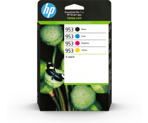 HP 953 Pack de 4 cartouches d'encre Noir/Cyan/Magenta/Jaune authentiques