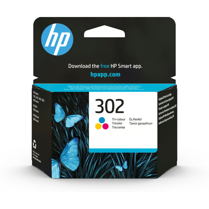 HP 302 Cartouche d’encre trois couleurs authentique