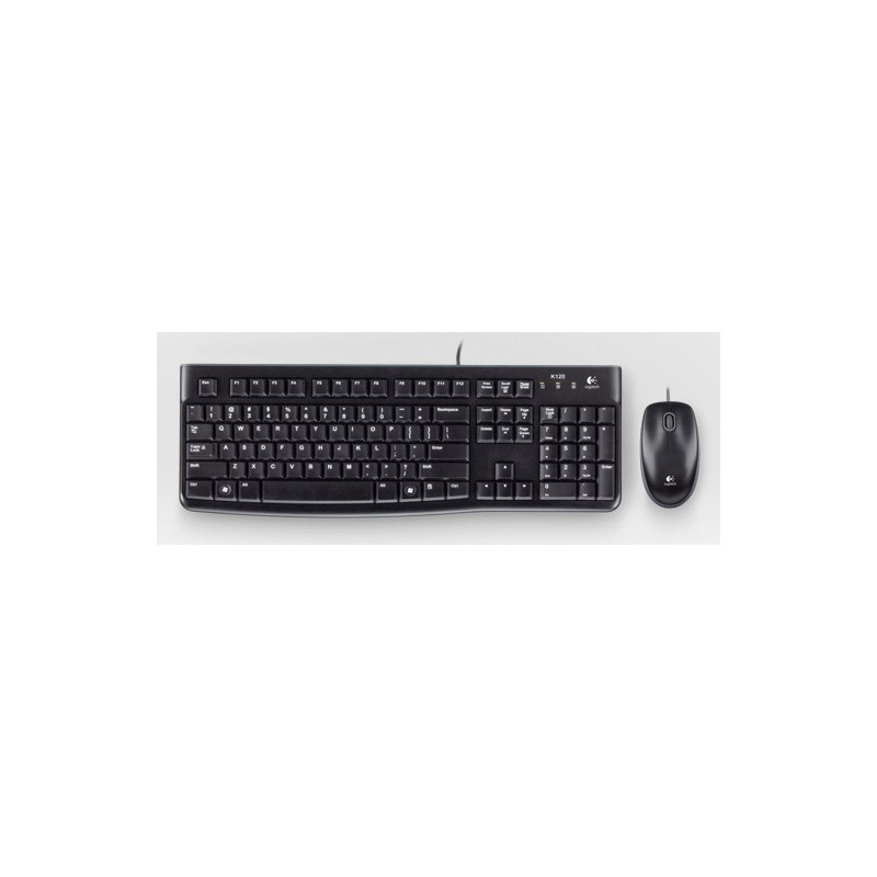 Logitech Desktop MK120 clavier Souris incluse USB AZERTY Français Noir