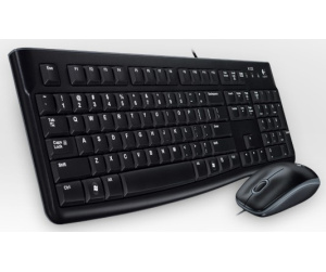 Logitech Desktop MK120 clavier Souris incluse USB AZERTY Français Noir