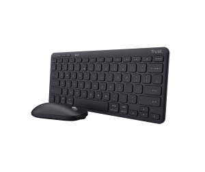 Trust Lyra clavier Souris incluse Bureau RF sans fil + Bluetooth AZERTY Français Noir