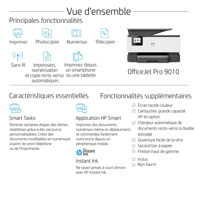 HP OfficeJet Pro Imprimante tout-en-un 9010